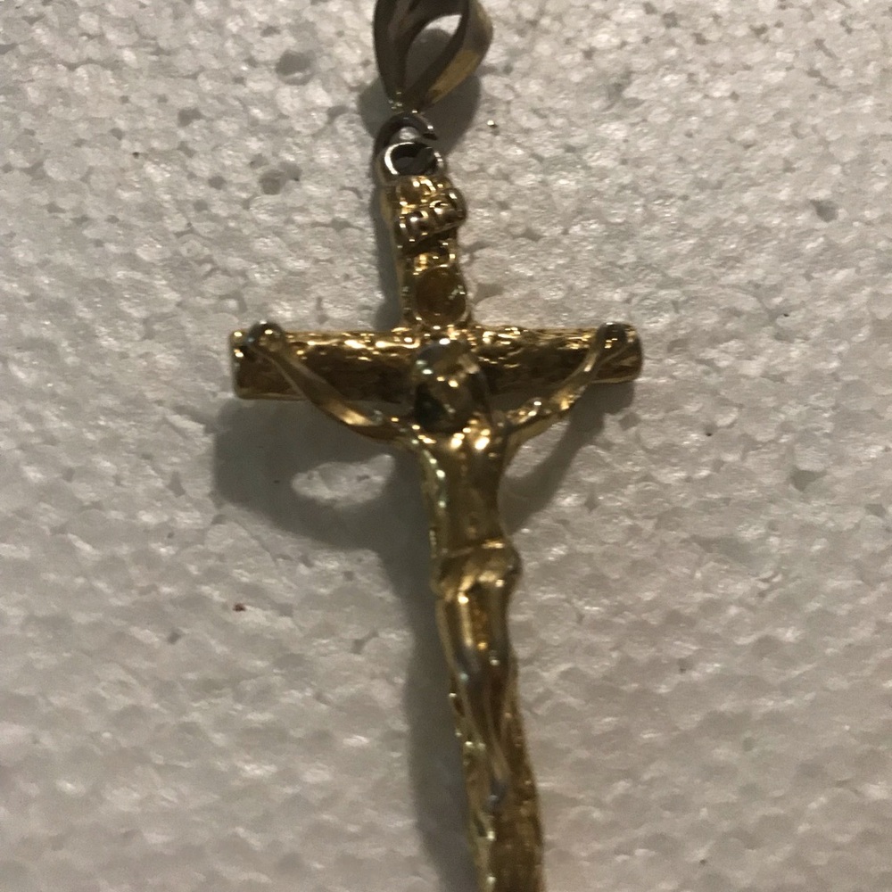Gold Crucifix Pendant Necklace - Women's Jewelry
